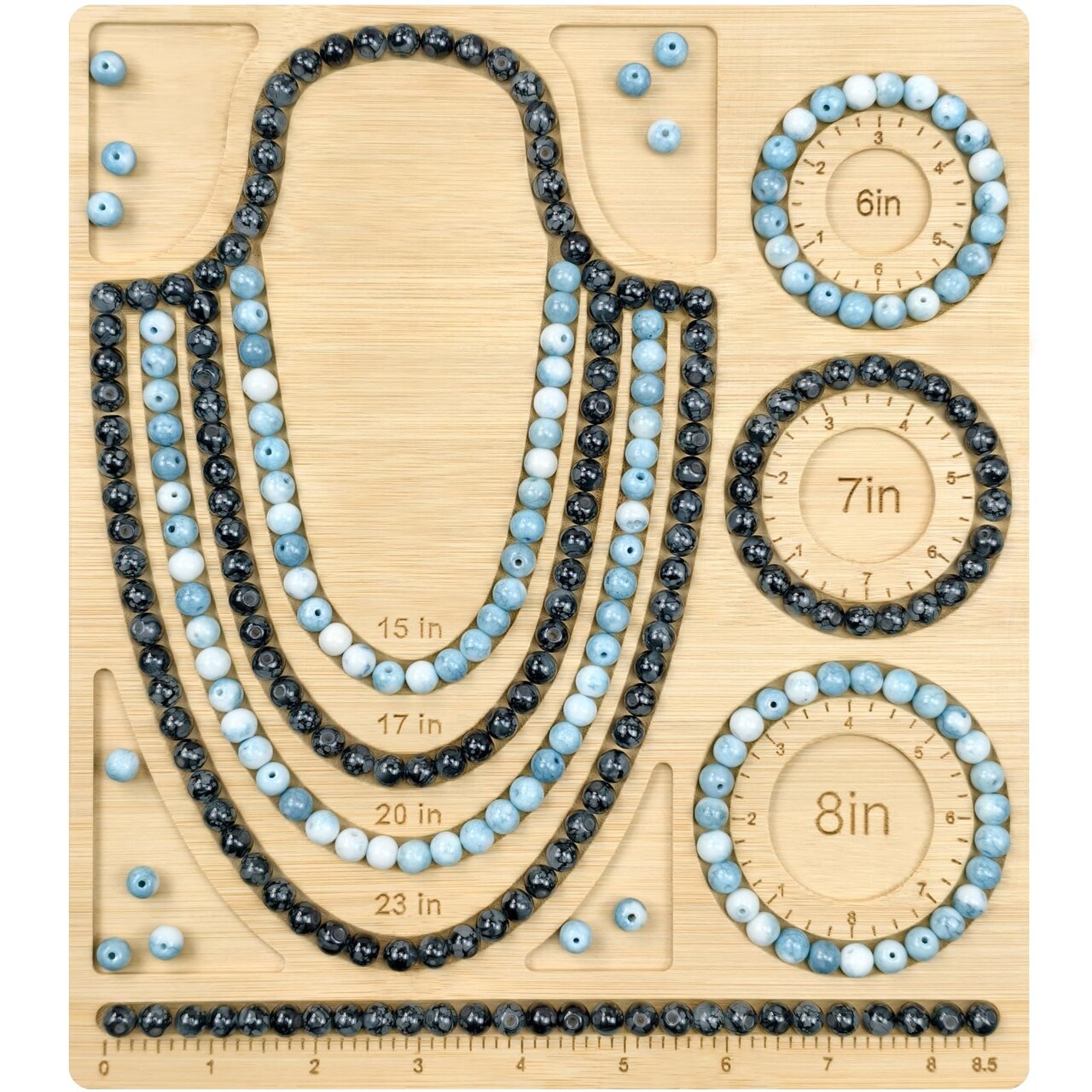 Bead Boards for Jewelry Making, Bamboo Beading Board for Necklace & Bracelet, Jewelry Making Supplies,Beading Supplies